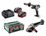 Metabo LTX actieset bestaande uit; BS 18 LTX BL I body, WB 18 LTX BL 15-125 Quick body, 