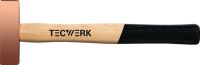 Tecwerk koperen hamer kopgewicht 750 g hickory