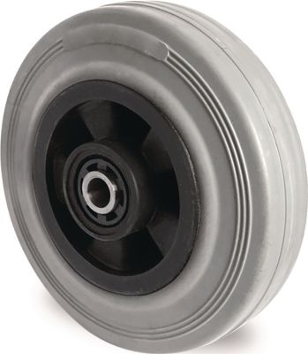 Tecwerk Reserve-wiel wiel-Ø 200 mm draagvermogen 205 kg volledig van rubber grijs as-Ø 1