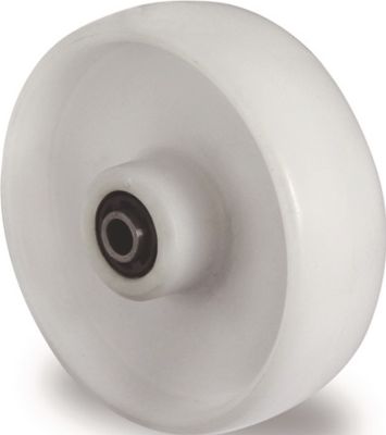 Tecwerk Reserve-wiel wiel d. 125 mm draagvermogen 200 kg polyamide wit as-d. 15 mm 