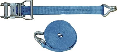 Tecwerk Sjorband DIN EN 12195-2 lengte 6 m breedte 35 mm met ratel + punthaak LC omdr. 2