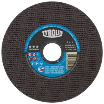 Tyrolit Doorslijpschijf 2IN1 115x2,5x22,23 mm A30Q PREMIUM staal/roestvrij staal