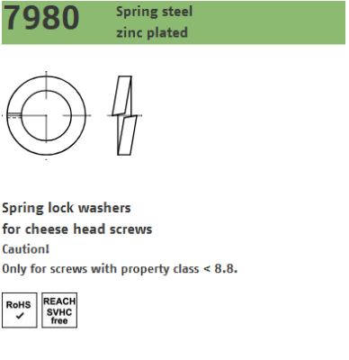 Veerring D7980 Electrolitisch Verzinkt